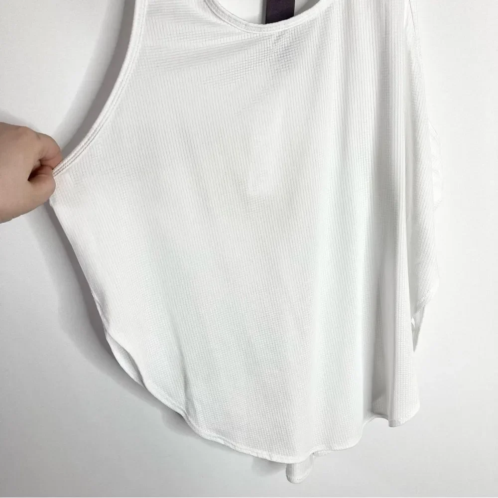 NWT Fabletics White Cashel Logo Back Tank Medium